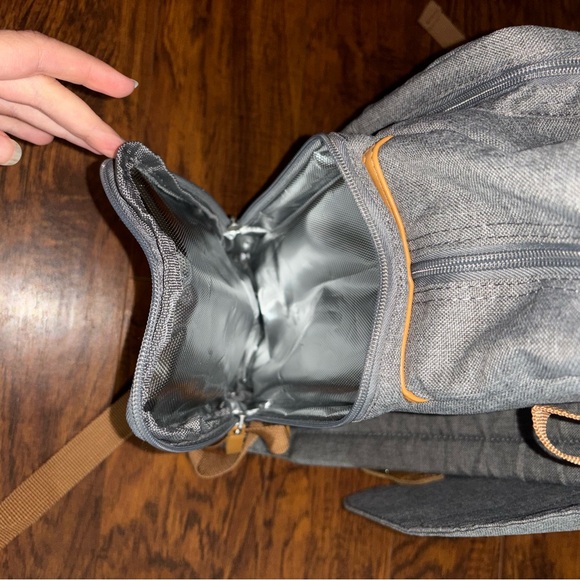 NEW Parker Baby Co Birch Bag Grey Diaper Backpack NWOT Diaper Bag + Changing Pad - Picture 8 of 9